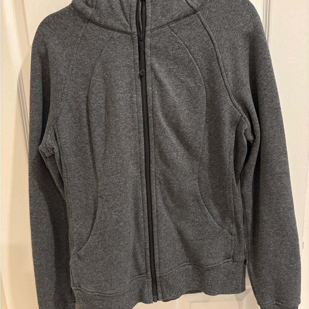 Lululemon Scuba Hoodie Full Zip in Heathered Black